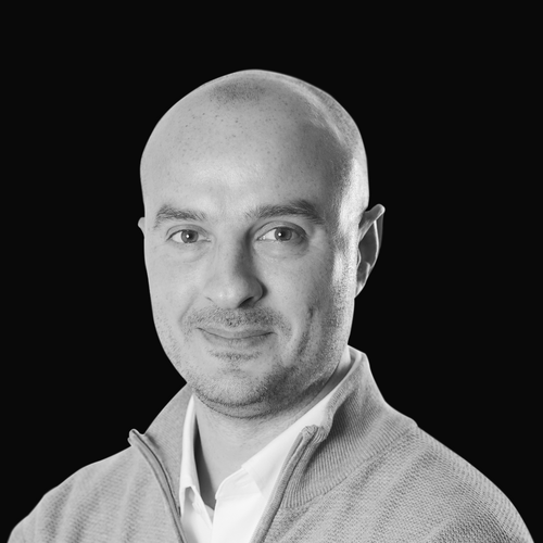 Black and White Headshot of Andrew Kennedy